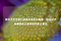 清华大学五道口金融学院院长焦捷：加强经济金融稳定以提高韧性意义重大
